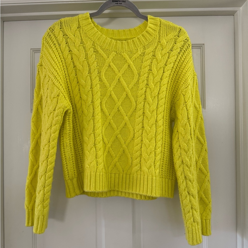 Neon Cable Knit Sweater